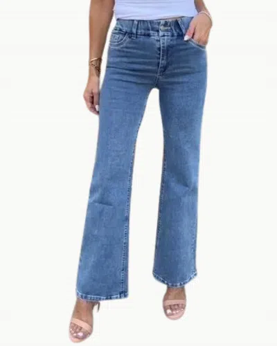 BEVY-FLOG AMY HIGH RISE FLARE LEG JEANS IN DENIM