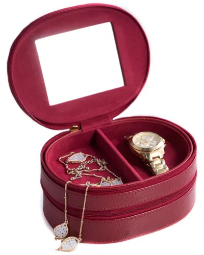 BEY-BERK BEY-BERK LEATHER LIZARD 2-LEVEL JEWELRY CASE