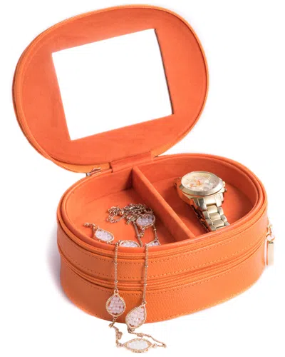 BEY-BERK BEY-BERK LIZARD LEATHER 2-LEVEL JEWELRY CASE