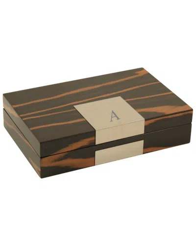 BEY-BERK BEY-BERK MONOGRAMMED LACQUERED VALET BOX, (A-Z)