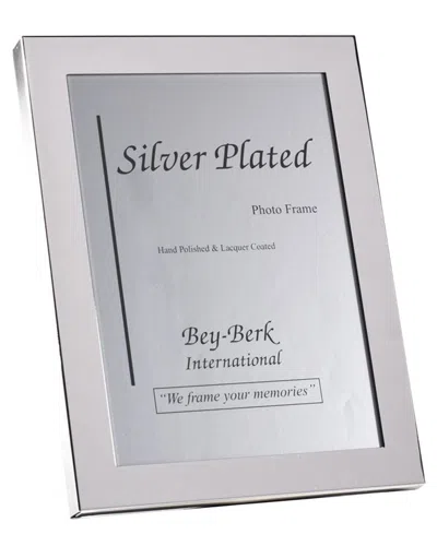 BEY-BERK BEY-BERK SILVER PLATED 4X6IN PICTURE FRAME WITH EASEL BACK