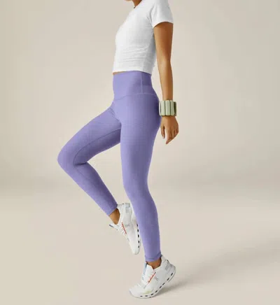 BEYOND YOGA SPACEDYE CAUGHT IN THE MIDI HIGH WAIST LEGGING IN PERIWINKLE CLOUD HEATHER