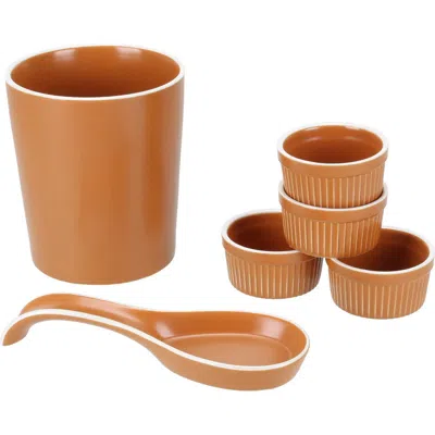 BIA CORDON BLEU BIA CORDON BLEU 6-PIECE TERRACOTTA COUNTER TOP DISHES