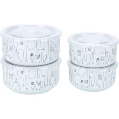 BIA CORDON BLEU BIA CORDON BLEU SET OF 4 ASSORTED STORAGE BOWLS WITH LIDS