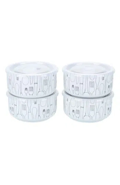 BIA CORDON BLEU BIA CORDON BLEU SET OF 4 LARGE STORAGE BOWL WITH LID