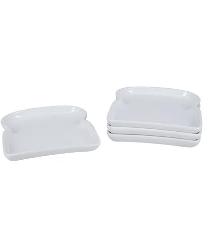BIA TOAST SHAPED PLATES, 6.25 "