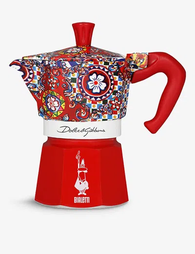 BIALETTI MULTI BIALETTI X DOLCE & GABBANA MOKA EXPRESS THREE-CUP ALUMINIUM ESPRESSO MAKER