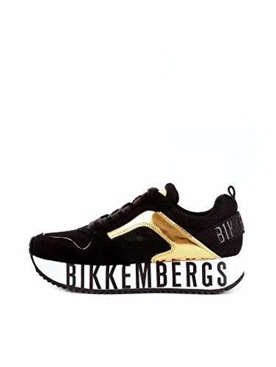 BIKKEMBERGS BIKKEMBERGS DAMENSCHUH AUS WILDLEDER UND STOFF TECHNISCH SCHWARZ NEUESTE ZAHL