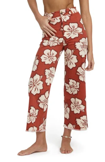 BILLABONG BILLABONG FREE FALL PRINT WIDE LEG TWILL PANTS