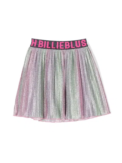 BILLIEBLUSH PLEATED GLITTER-EMBELLISHED MINI SKIRT