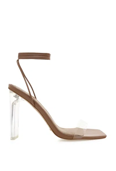 BILLINI CERA CLEAR HEELS IN TOFFEE