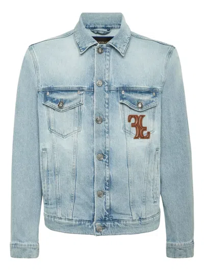 BILLIONAIRE LOGO-APPLIQUÉ DENIM JACKET