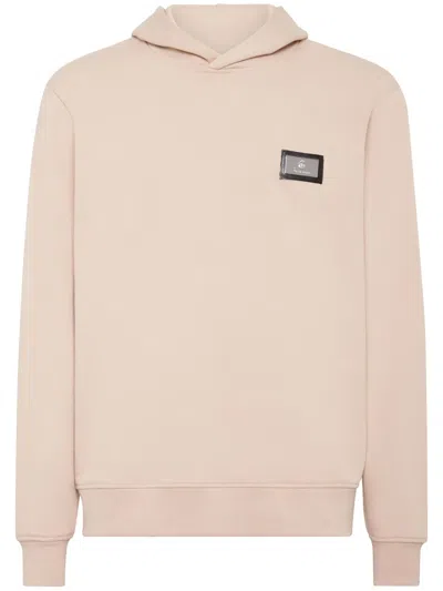 BILLIONAIRE LOGO-PLAQUE COTTON HOODIE