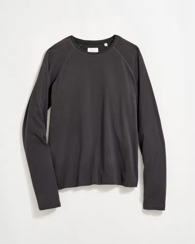 BILLY REID LONG SLEEVE SUEDED COTTON CREW