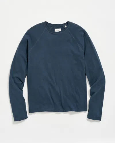 BILLY REID LONG SLEEVE SUEDED COTTON CREW