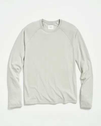 BILLY REID LONG-SLEEVE SUEDED COTTON CREW