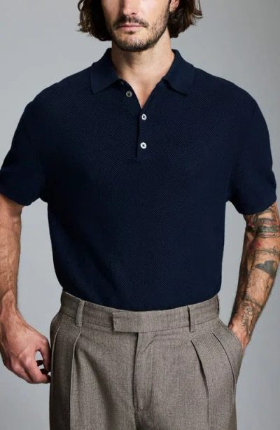 BILLY REID BILLY REID SOLID COTTON PIQUÉ POLO SWEATER