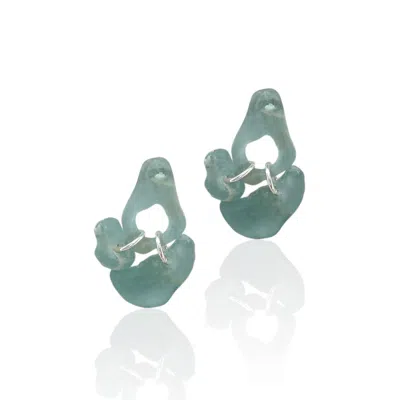 BIO-TRIMMINGS WOMEN'S GREEN ARBER EARRINGS AQUA