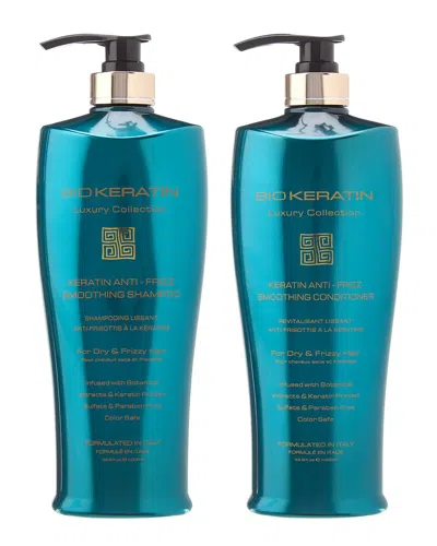 BIOKERATIN BIOKERATIN UNISEX 33.8OZ & 33.4OZ BK LUXURY ANTI-FRIZZ SHAMPOO & CONDITIONER