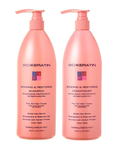 BIOKERATIN BIOKERATIN UNISEX 33.8OZ & 33.4OZ BONDING & RESTORING SHAMPOO & CONDITIONER