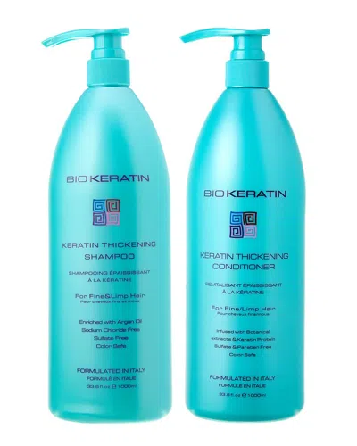 BIOKERATIN BIOKERATIN UNISEX 33.8OZ & 33.4OZ EXTRA THICKENING SHAMPOO & CONDITIONER