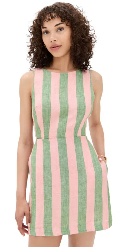 BIRDS OF PARADIS ROSALIE DRESS WATERMELON STRIPE