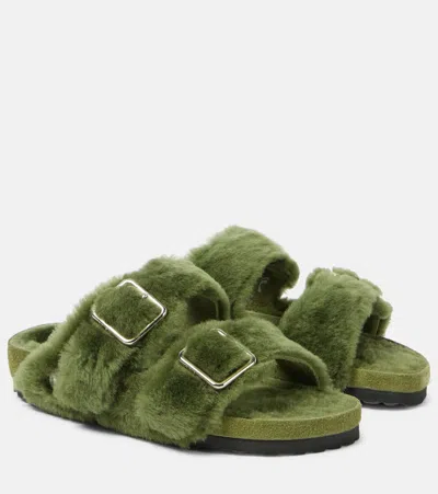 BIRKENSTOCK 1774 ARIZONA SHEARLING SANDALS
