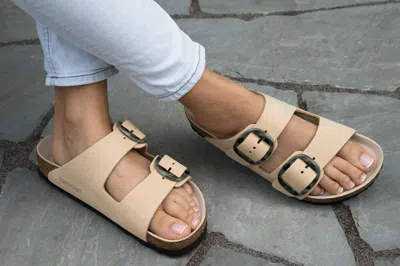 BIRKENSTOCK BIRKENSTOCK ARIZONA BIG BUCKLE ALMOND BEIGE NUBUK LEDER NORMAL 1018674 NEU