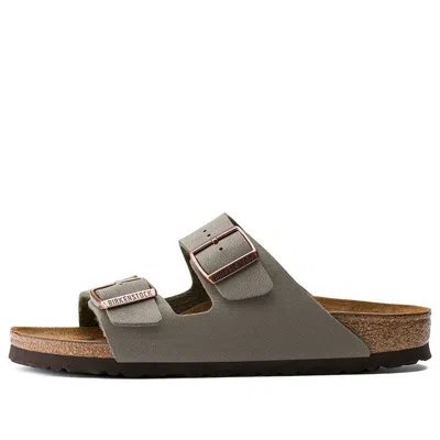 BIRKENSTOCK Birkenstock Arizona Birkibuc Narrow Fit Sandals 'Stone'
