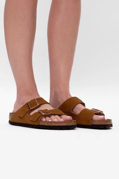 BIRKENSTOCK BIRKENSTOCK ‘ARIZONA BS’ SUEDE SLIDES