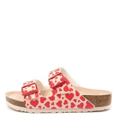 BIRKENSTOCK BIRKENSTOCK ARIZONA HEARTS RED WOMENS SHOES CASUAL SANDALS SANDALS FLAT