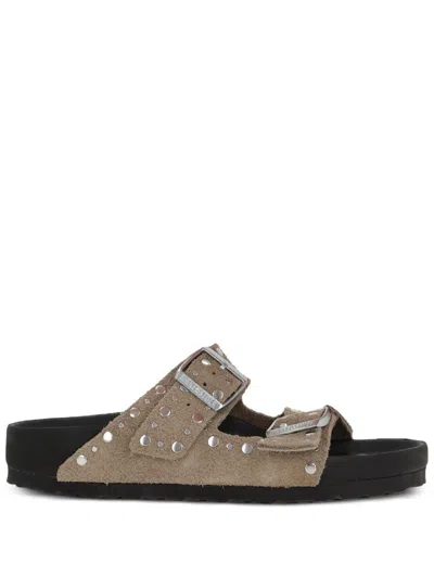 BIRKENSTOCK BIRKENSTOCK ARIZONA RIVET EXQUISITE TAUPE SHOES