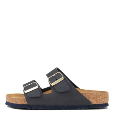 BIRKENSTOCK BIRKENSTOCK ARIZONA SFB MIDNIGHT SUEDE SLIDES MIDNIGHT WOMENS SHOES CASUAL