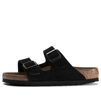 BIRKENSTOCK Birkenstock Arizona Soft Footbed Suede Leather Narrow Fit 'Black'