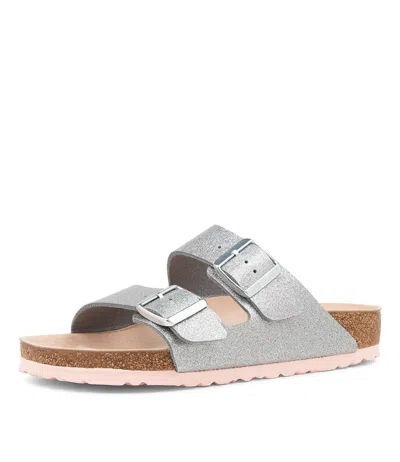 BIRKENSTOCK BIRKENSTOCK ARIZONA SPARKLING BLACK MULTI SMOOTH SLIDES WOMENS SHOES CASUAL