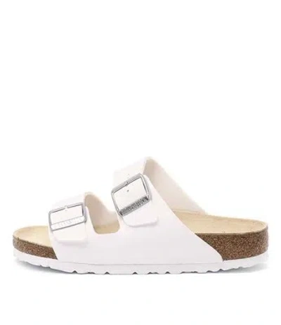 BIRKENSTOCK BIRKENSTOCK ARIZONA WHITE WOMENS SHOES CASUAL SANDALS SANDALS FLAT