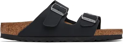 BIRKENSTOCK BLACK NARROW ARIZONA VEGAN SANDALS
