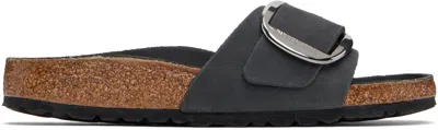 BIRKENSTOCK BLACK NARROW MADRID BIG BUCKLE SANDALS