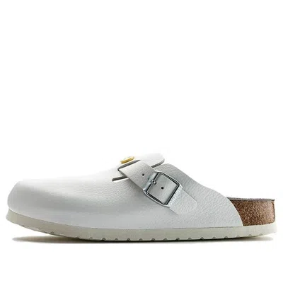 BIRKENSTOCK Birkenstock Boston ESD Natural Leather Narrow Fit Sandals 'White'
