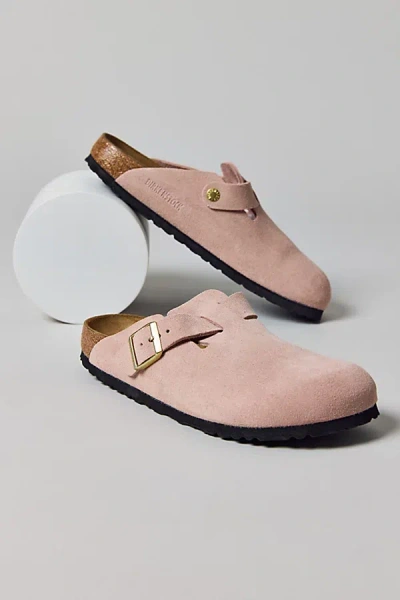 BIRKENSTOCK WOMEN'S BOSTON SUEDE CLOG IN LIGHT ROSE, WOMEN'S AT URBAN OUTFITTERS