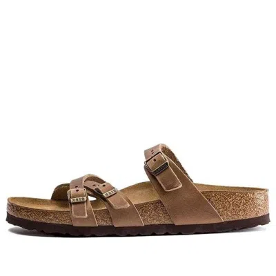 BIRKENSTOCK Birkenstock Franca Oiled Leather Narrow Fit Sandals 'Tobacco Brown'
