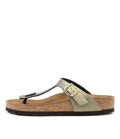 BIRKENSTOCK BIRKENSTOCK GIZEH ICY METALLIC AZURE WOMENS SHOES CASUAL