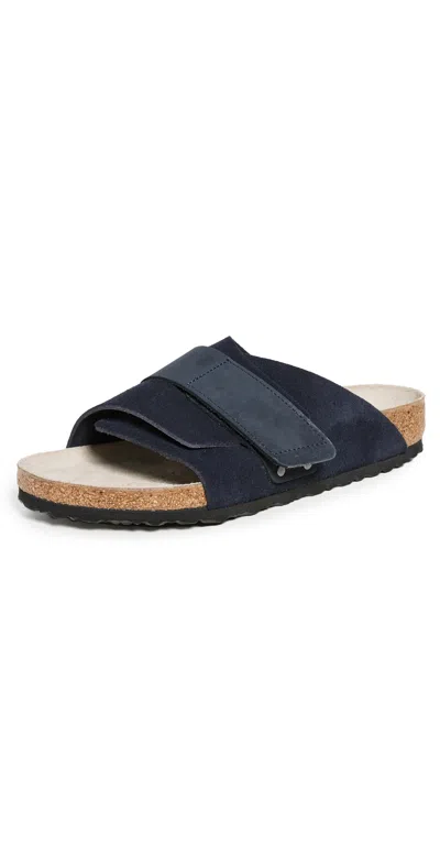 BIRKENSTOCK KYOTO GRIP SUEDE SLIDES MIDNIGHT