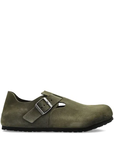BIRKENSTOCK LONDON BUCKLE-DETAIL SUEDE MULES