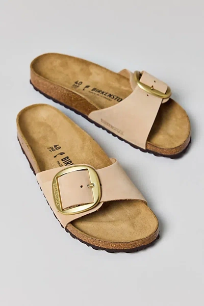 BIRKENSTOCK WOMEN'S MADRID BIG BUCKLE LEATHER SANDAL IN SAND CASTLE, WOMEN'S AT URBAN OUTFITTERS