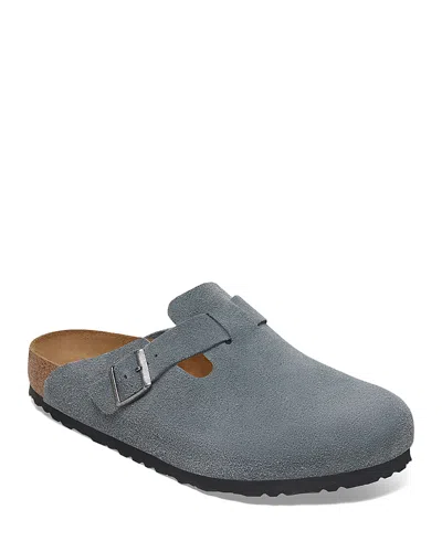 BIRKENSTOCK MEN'S BOSTON CLOGS IN GRAY