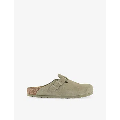 BIRKENSTOCK MENS FADED KHAKI SUEDE BOSTON SUEDE CLOGS EUR 45.5 / 11.5 UK