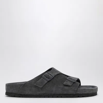 BIRKENSTOCK BIRKENSTOCK SLIDE ZÜRICH EXQUISITE GREY IN SUEDE