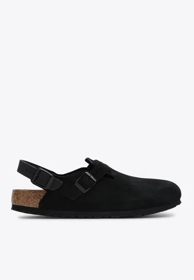 BIRKENSTOCK TOKIO SUEDE LEATHER SLIDES