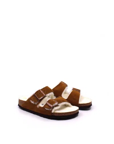 BIRKENSTOCK WOMEN'S ARIZONA SHEARLING SANDAL - NARROW IN MINK